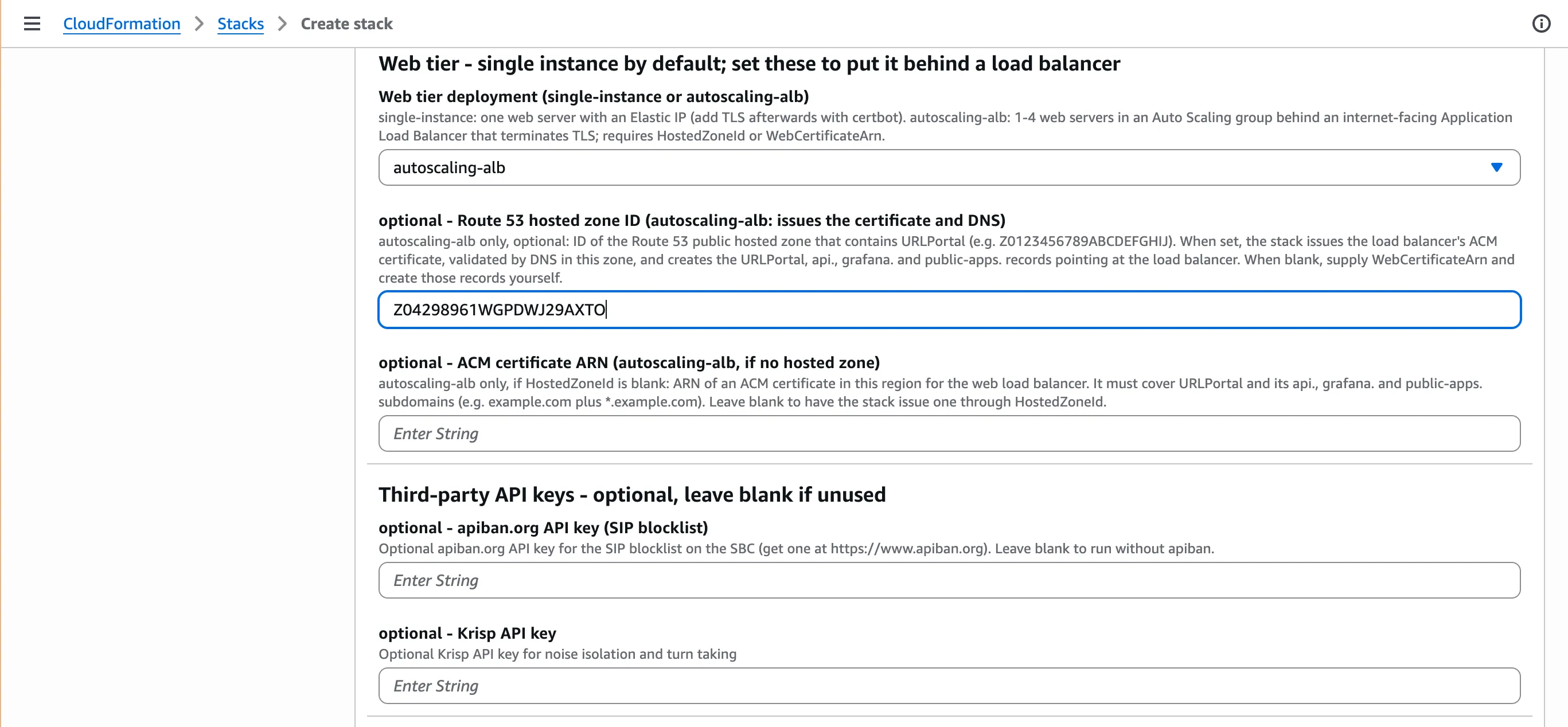 Choosing the load-balanced web tier