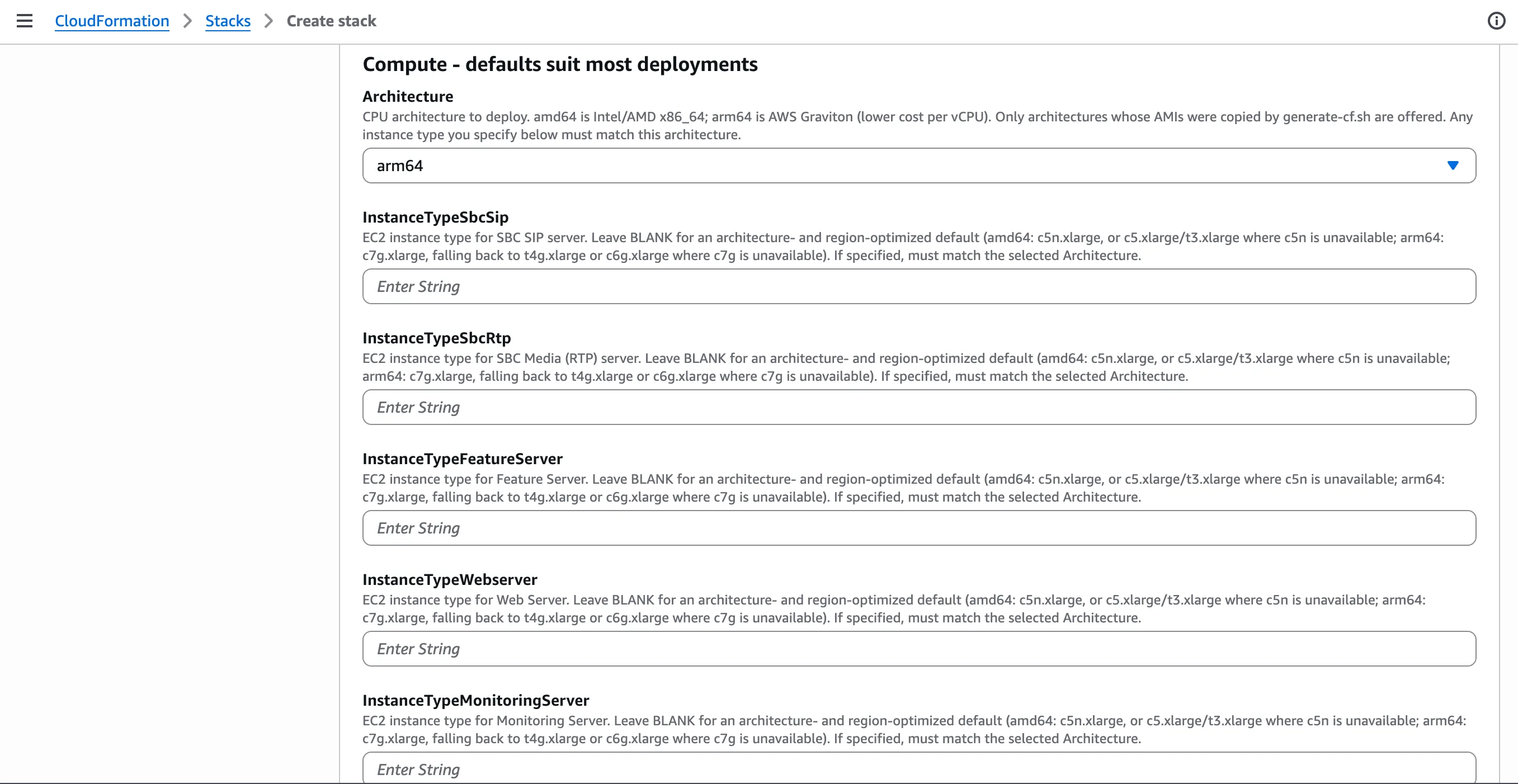 Choosing the CPU architecture and instance types